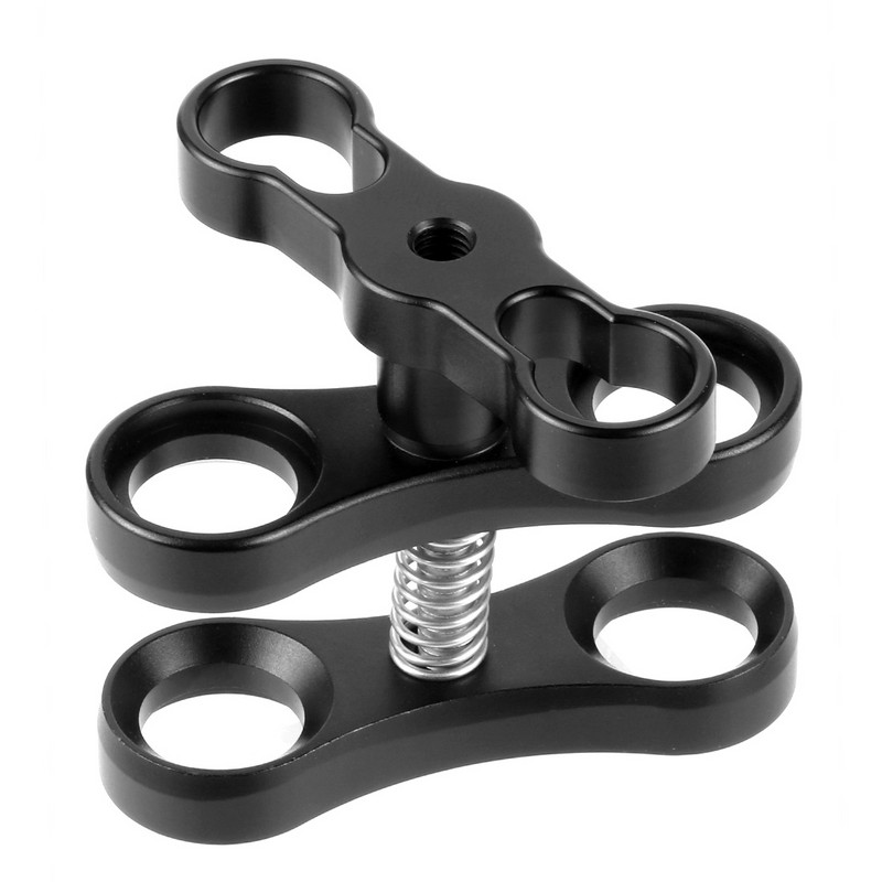 1 collas lodveida tauriņskava, alumīnija sakausējuma niršanas lukturu rokas 360 kronšteina turētāja adapteris Gopro Osmo kameru piederumiem