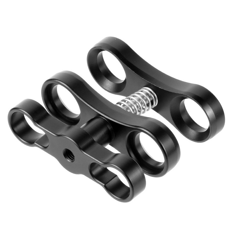 1 collas lodveida tauriņskava, alumīnija sakausējuma niršanas lukturu rokas 360 kronšteina turētāja adapteris Gopro Osmo kameru piederumiem