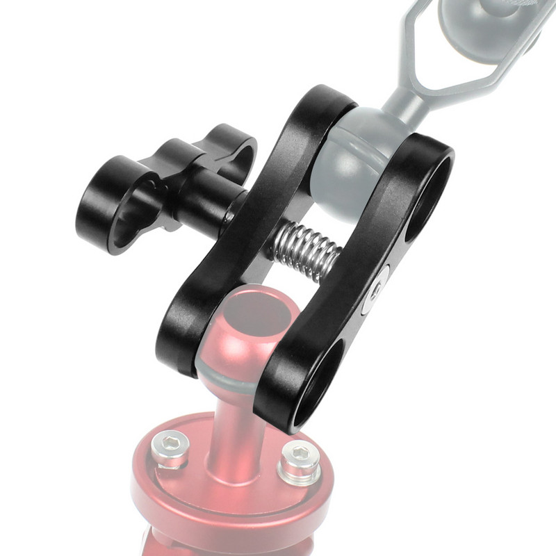 1 collas lodveida tauriņskava, alumīnija sakausējuma niršanas lukturu rokas 360 kronšteina turētāja adapteris Gopro Osmo kameru piederumiem