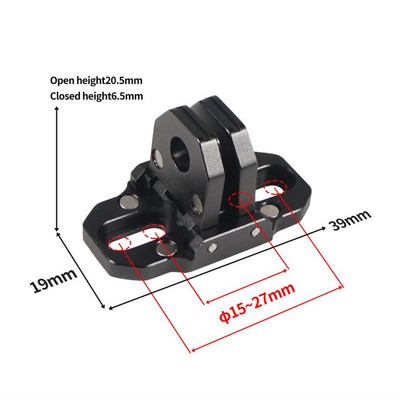 Sklopivi adapter za montažu na tronožac za prste Dual Port 1/4 osnova za montažu na navoj za GoPro12 11 crni mini kavez za kameru Monopod adapter za stativ