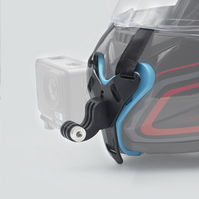 Motociklo šalmo priekinio smakro stovo fotoaparato laikiklis, skirtas GoPro Hero DJI Osmo Action Insta360 veiksmo kameros priedai, šalmo dirželis