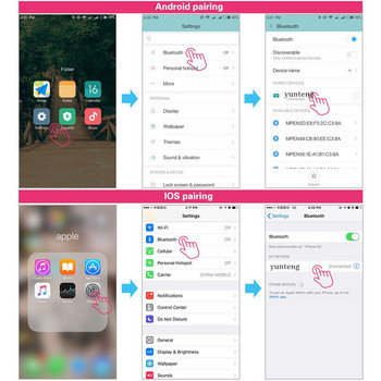 FGHGF Τηλεχειριστήριο κλείστρου Selfie Shutter Τηλεχειριστήριο Bluetooth Stick Κουμπί μονόποδου Χρονοδιακόπτης για yunteng 1288 Για iPhone 6 7 8