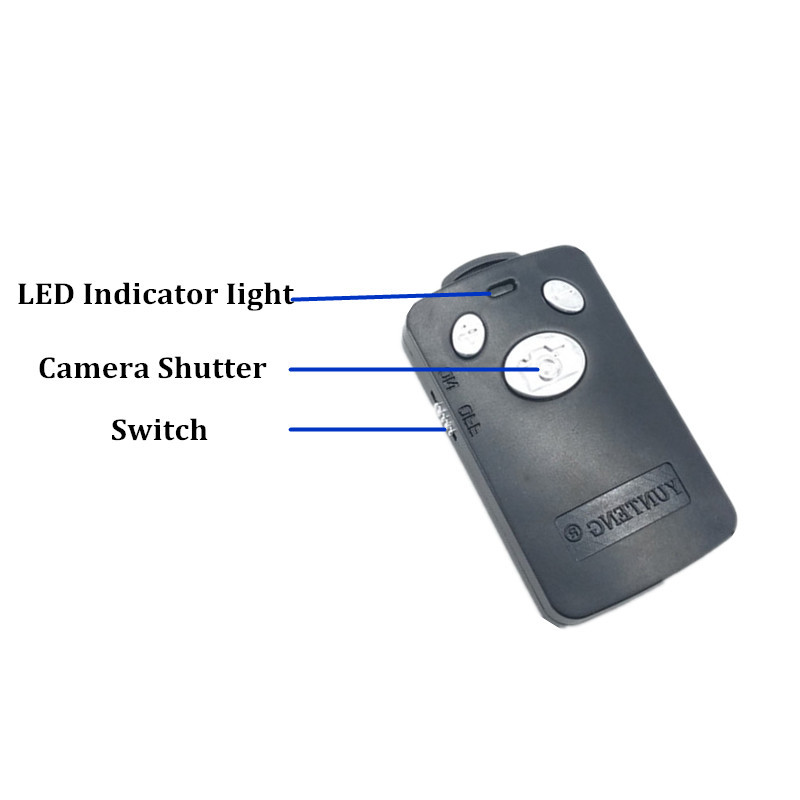 FGHGF Nuotolinis užraktas „Selfie Shutter“ „Bluetooth“ nuotolinio valdymo pultas, vienpusis mygtukas, laikmatis, skirtas „yunteng 1288“, skirtas „iPhone“ 6 7 8