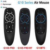 G10S Pro BT Air Mouse 2.4G bežični žiroskop Pametni daljinski upravljač s glasovnim IR učenjem za Android TV Box Projektor Računalo