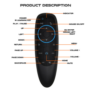G10S Pro BT Air Mouse 2.4G Wireless Gyroscope Smart Remote Control With Voice IR Learning for Android TV Box Υπολογιστής