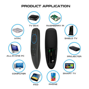 G10S Pro BT Air Mouse 2.4G безжичен жироскоп Интелигентно дистанционно управление с гласово IR обучение за Android TV Box Проектор Компютър