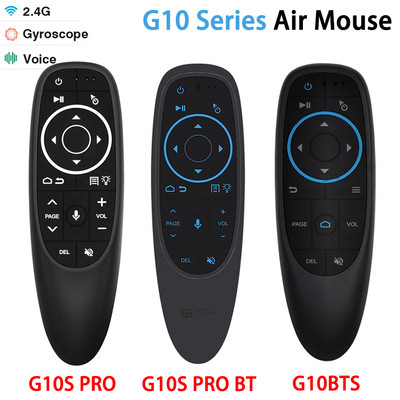 G10S Pro BT Air Mouse 2,4G juhtmevaba güroskoopiga nutikas kaugjuhtimispult koos IR-häälõppega Android TV kastiprojektorarvuti jaoks