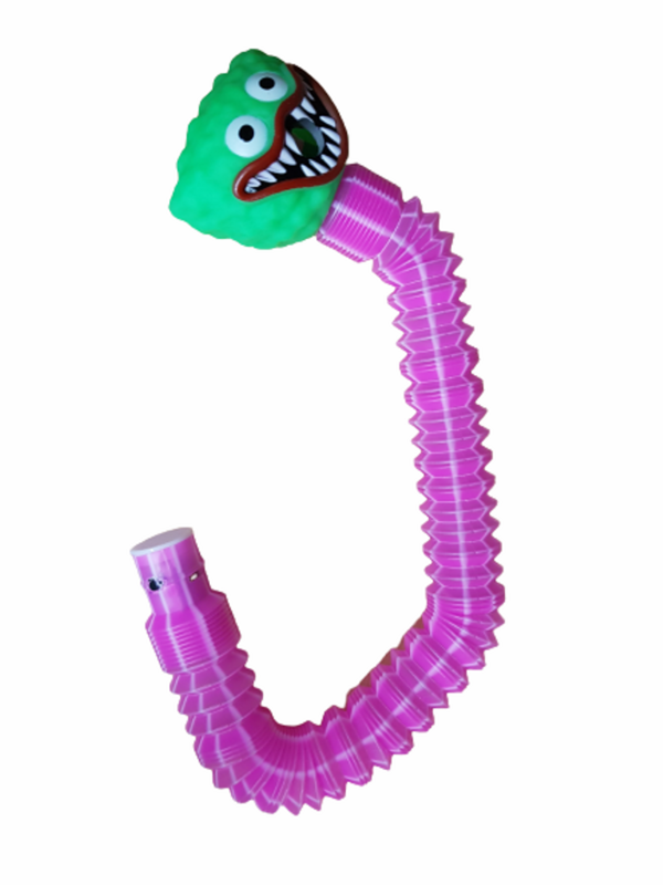 Тръба Fidget, Хъги, Светеща, Сензорна, Зелена, Пластмасова