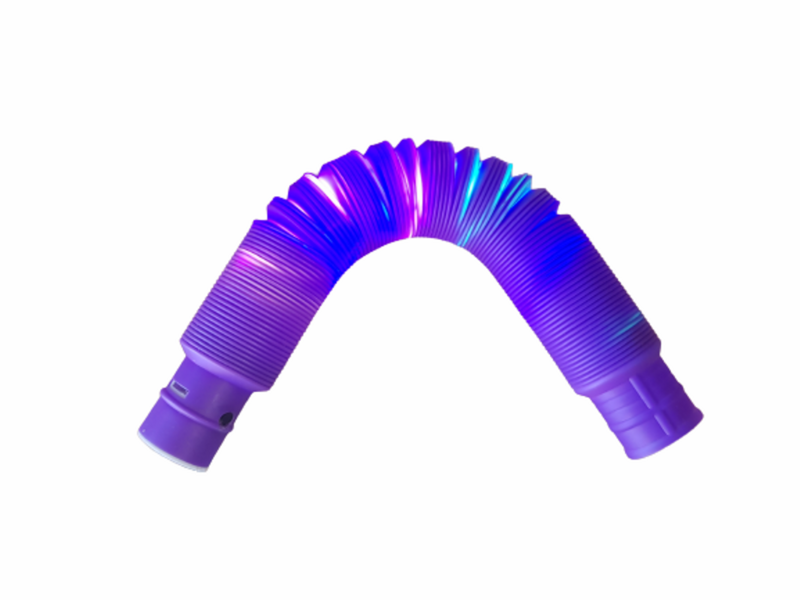 Играчка Fidget, Тръба, Пластмасов, Лилава, Светеща