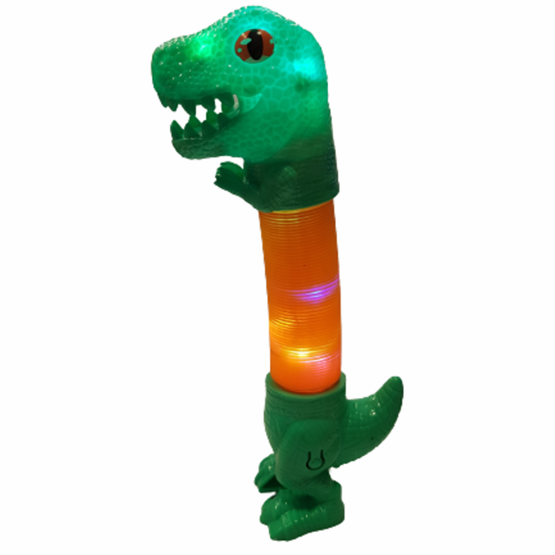 Играчка Fidget, Динозавър, Пластмасов, Зелен, Светеща