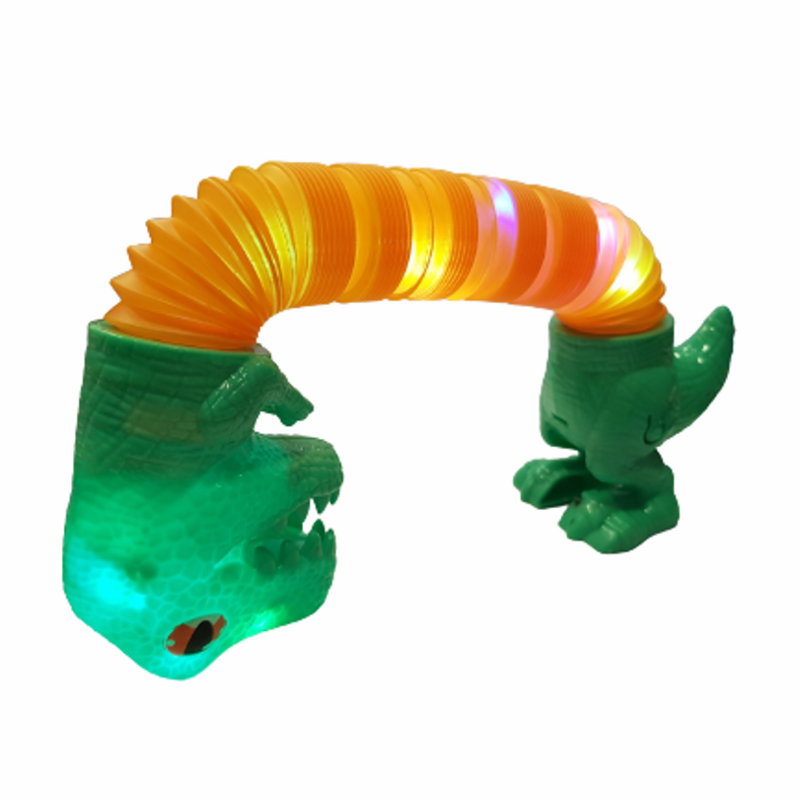 Играчка Fidget, Динозавър, Пластмасов, Зелен, Светеща