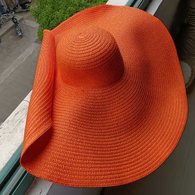Ogroman slamnati šešir sklopivi ljetni šešir za sunčanje s UV zaštitom ins net crveni šešir za sunčanje na plaži Šešir od slame