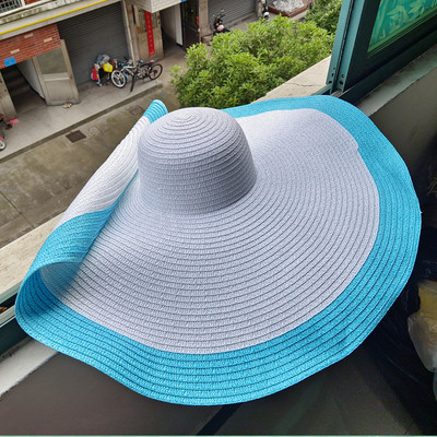 Ogroman slamnati šešir sklopivi ljetni šešir za sunčanje s UV zaštitom ins net crveni šešir za sunčanje na plaži Šešir od slame