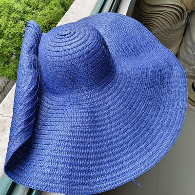 Ogroman slamnati šešir sklopivi ljetni šešir za sunčanje s UV zaštitom ins net crveni šešir za sunčanje na plaži Šešir od slame