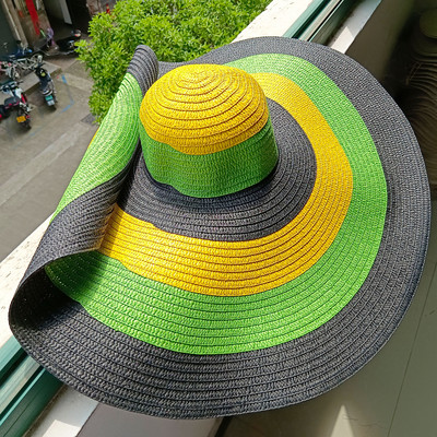 Ogroman slamnati šešir sklopivi ljetni šešir za sunčanje s UV zaštitom ins net crveni šešir za sunčanje na plaži Šešir od slame