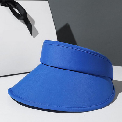 COKK vasaras cepures sievietēm saulessargs, tukšs, pludmales cepure sievietēm brīvā dabā, vienkrāsains, zils saulessargs ar platām malām, ceļojumiem