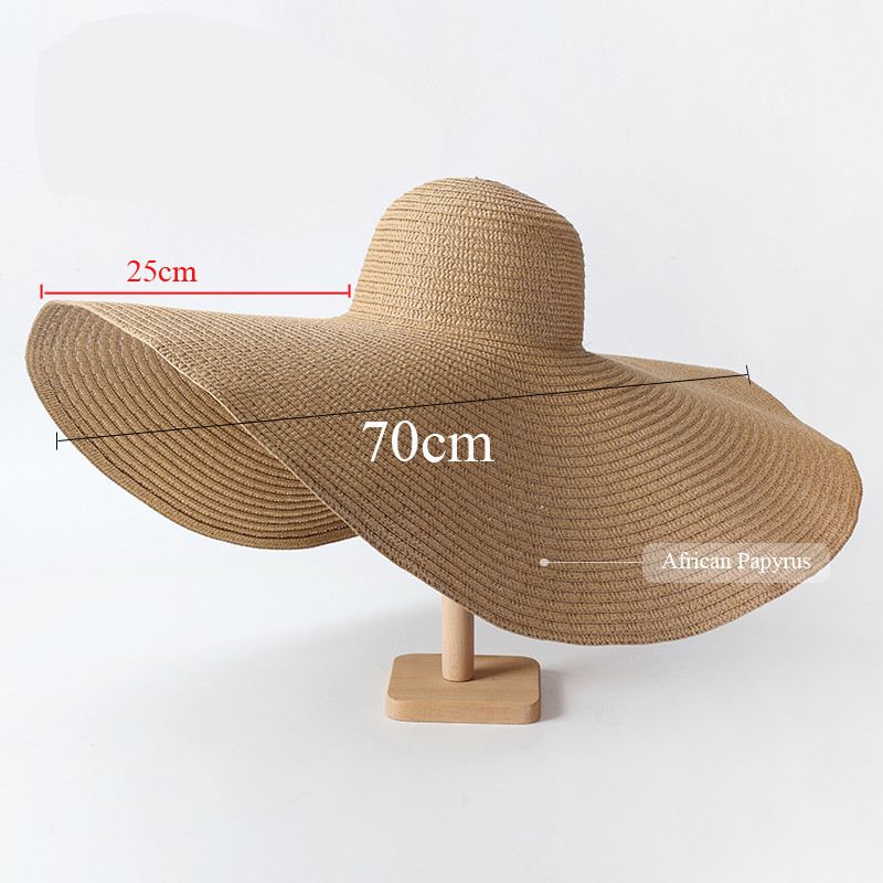 Túlméretes, széles karimájú szalma strandkalap nőknek, nagy UV védelemmel ellátott nyári floppy összecsukható napvédő sapka