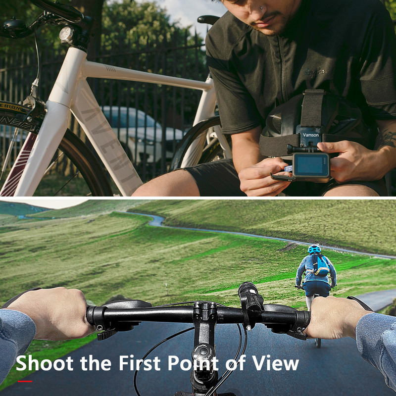 Vamson galvas siksna priekš Gopro Hero 10 9 8 7 6 Kameras piederumi Mobilā tālruņa klipu labojums iPhone 13 12 11 Xiaomi Samsung Huawei