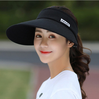 Új, 2021-es női nyári napellenző széles karimájú kalap strandsapka állítható UV védelemmel női sapka csomagolható