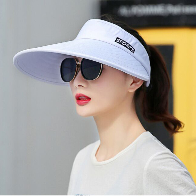 Új, 2021-es női nyári napellenző széles karimájú kalap strandsapka állítható UV védelemmel női sapka csomagolható