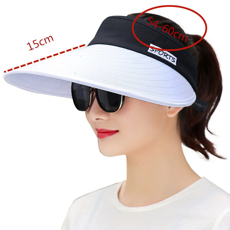 Új, 2021-es női nyári napellenző széles karimájú kalap strandsapka állítható UV védelemmel női sapka csomagolható