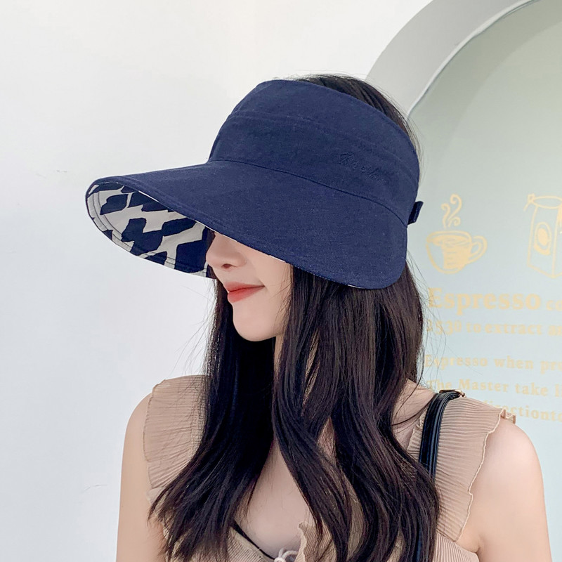 Kétoldalas napvédő sapka nagy karimájú nyári napellenző széles karimájú kalap strandkalap állítható UV védelemmel ellátott női sapka csomagolható