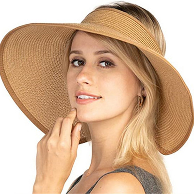 WEOOAR sklopivi ženski ljetni šeširi Slamnati šešir Štitnik za sunce Ženska kapa sa širokim obodom Muški panama šešir za plažu 2021. Bucket Chapeau MZ155