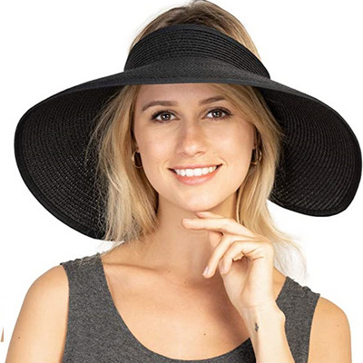 WEOOAR sklopivi ženski ljetni šeširi Slamnati šešir Štitnik za sunce Ženska kapa sa širokim obodom Muški panama šešir za plažu 2021. Bucket Chapeau MZ155