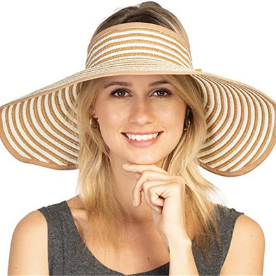 WEOOAR sklopivi ženski ljetni šeširi Slamnati šešir Štitnik za sunce Ženska kapa sa širokim obodom Muški panama šešir za plažu 2021. Bucket Chapeau MZ155