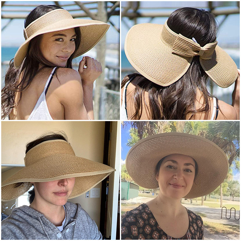 WEOOAR sklopivi ženski ljetni šeširi Slamnati šešir Štitnik za sunce Ženska kapa sa širokim obodom Muški panama šešir za plažu 2021. Bucket Chapeau MZ155