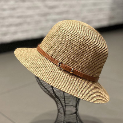 Šeširi za sunce Modni ženski ljetni panamski šešir 2022. Šešir s kantom Pojas Dekoracija Zaštita od sunca Slamnati šešir Ženski šešir za putovanje, odmor na plaži