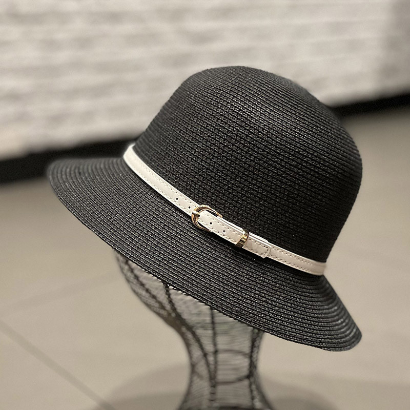 Šeširi za sunce Modni ženski ljetni panamski šešir 2022. Šešir s kantom Pojas Dekoracija Zaštita od sunca Slamnati šešir Ženski šešir za putovanje, odmor na plaži