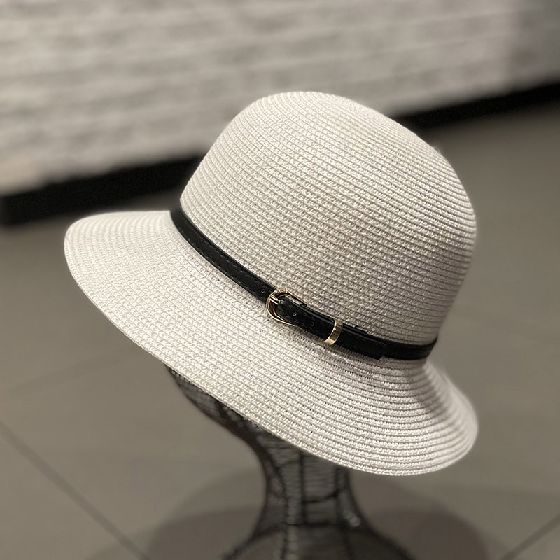 Šeširi za sunce Modni ženski ljetni panamski šešir 2022. Šešir s kantom Pojas Dekoracija Zaštita od sunca Slamnati šešir Ženski šešir za putovanje, odmor na plaži