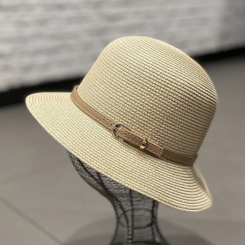 Šeširi za sunce Modni ženski ljetni panamski šešir 2022. Šešir s kantom Pojas Dekoracija Zaštita od sunca Slamnati šešir Ženski šešir za putovanje, odmor na plaži