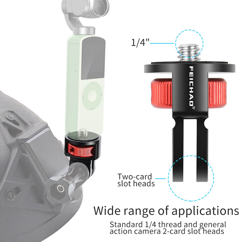 Aluminijski adapter za tronožac s vijkom od 1/4 inča, 360 rotirajući nosač za Gopro 11 10 9 Insta360 One X2 X3 Action 3 Dodaci za fotoaparate