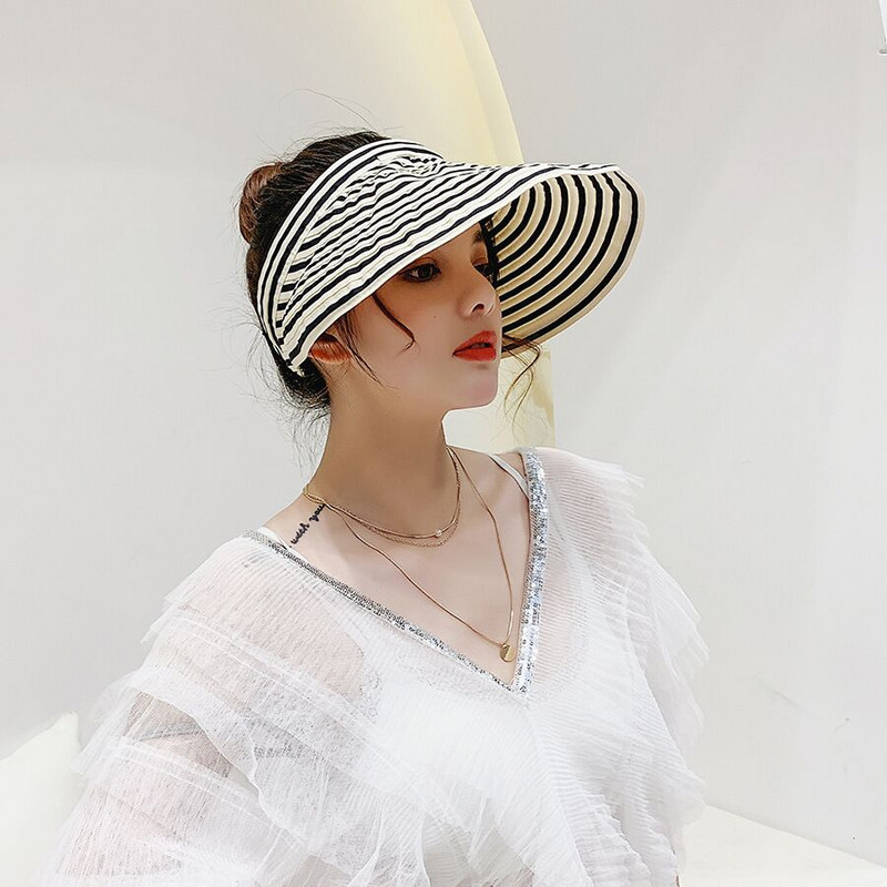 Vasarinės šiaudinės skrybėlės moterims Paplūdimio atostogų kepuraitės Karštos moteriškos tuščios viršutinės skrybėlaitės, sulankstomos didelėmis galvomis, plataus krašto skrybėlė nuo saulės