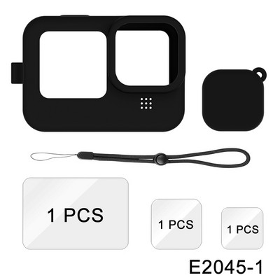 Silikonska torbica za GoPro Hero 11 10 9 Crno kaljeno staklo Zaštita zaslona Zaštitna folija Poklopac za objektiv za GoPro9 Dodaci