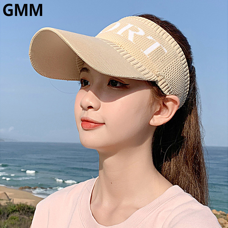 Ljeto Ženske izdubljene prozračne prazne kape za sunčanje Sportovi na otvorenom Golf Plaža Štitnik za sunce Pletena elastična bejzbol kapa s repom