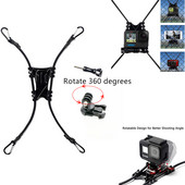 Suptig mrežni adapter za montažu na stup za ogradu s elastičnim instalacijskim užetom za Gopro Hero 11 10 9 8 7 EKEN /SJ/YI 4K /DJI kameru