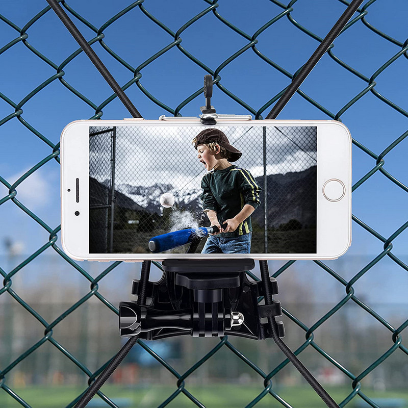 Suptig mrežni adapter za montažu na stup za ogradu s elastičnim instalacijskim užetom za Gopro Hero 11 10 9 8 7 EKEN /SJ/YI 4K /DJI kameru