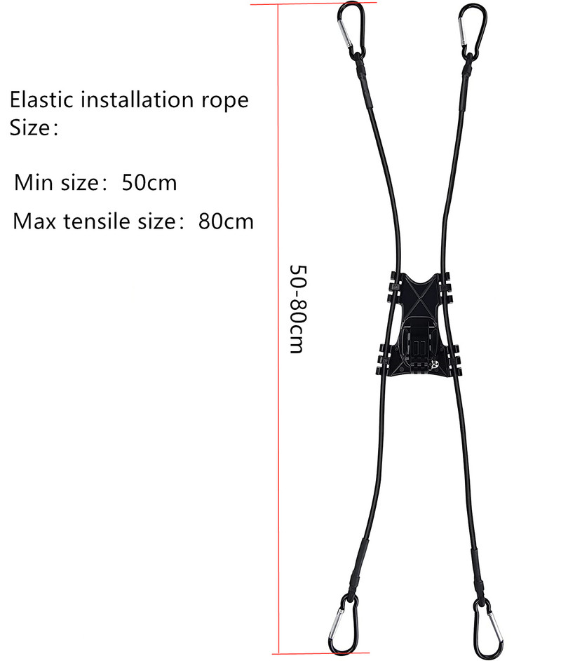 Suptig mrežni adapter za montažu na stup za ogradu s elastičnim instalacijskim užetom za Gopro Hero 11 10 9 8 7 EKEN /SJ/YI 4K /DJI kameru