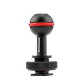 1"-es golyósfejre szerelhető meleg hideg cipőtalp adapter csatlakozó víz alatti búvárkamerához, vízálló házhoz, videó/flash/villanófény