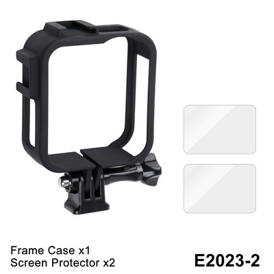 Rėmo dėklas, skirtas GoPro MAX 360 ekrano apsaugai grūdinto stiklo apsauginė lęšio plėvelė Korpuso dangtelio laikiklis, skirtas Go Pro Max priedams