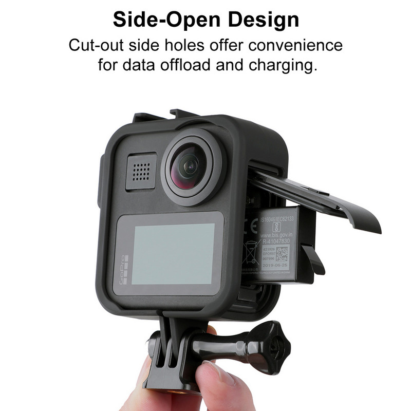 Rėmo dėklas, skirtas GoPro MAX 360 ekrano apsaugai grūdinto stiklo apsauginė lęšio plėvelė Korpuso dangtelio laikiklis, skirtas Go Pro Max priedams