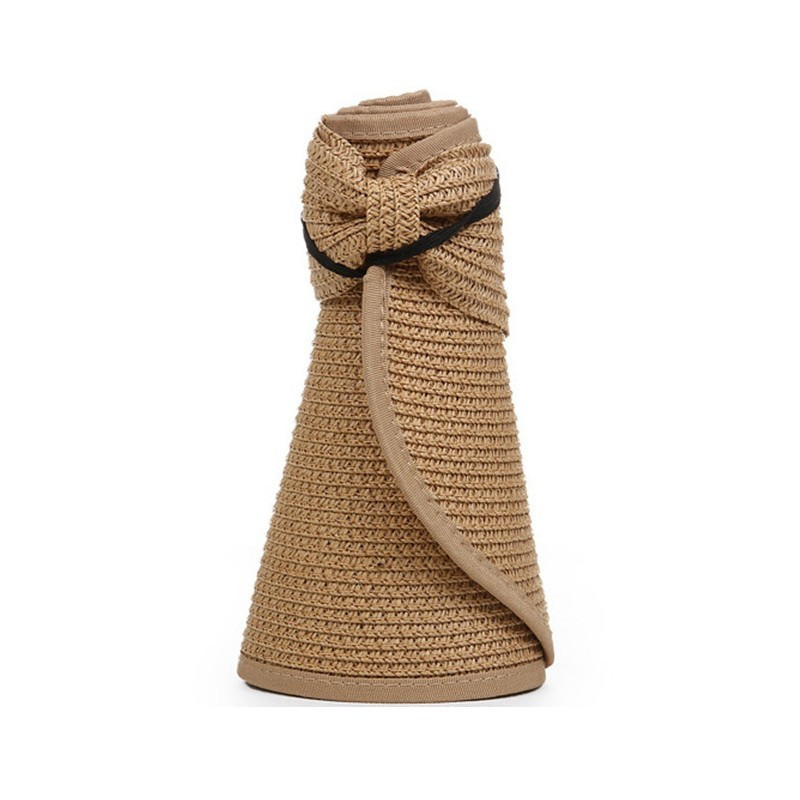 Ljeto 2018. Ženska šešir za sunčanje sa širokim obodom i širokim obodom Šešir za sunčanje za djevojke Šešir za izlete na odmoru Šešir za plažu s mašnama 13 boja