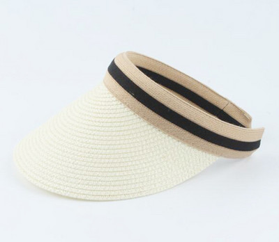 Koreai napellenző sapka női nyári strand napozósapka üres felső szalmakalap női UV védelem elleni Chapeau