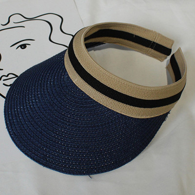 Koreai napellenző sapka női nyári strand napozósapka üres felső szalmakalap női UV védelem elleni Chapeau