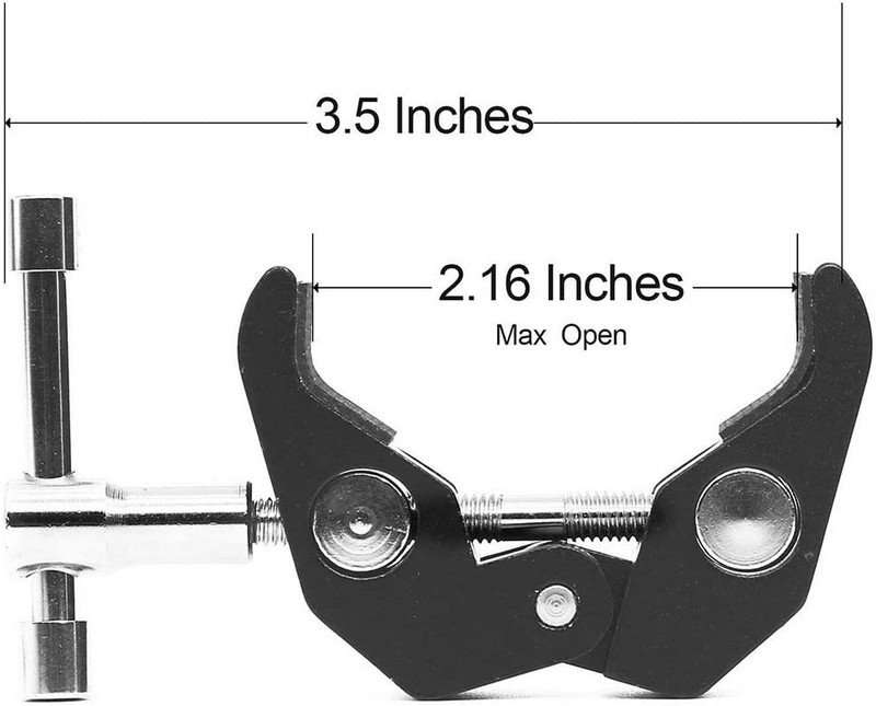 Fém kamera szuper bilincs gömbfejű bilincs varázskarral 1/4 hüvelykes csavarlyukkal a rögzítő adapterhez vakulámpa mikrofonos monitor kamera
