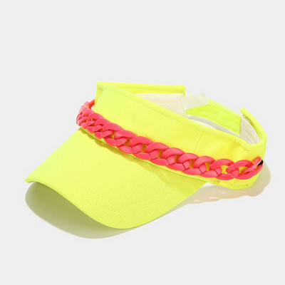 2021 új nyári napvédő sapka női gyümölcs színű átlátszó üres felső műanyag PVC napernyő sapka Napellenző sapkák kerékpár napvédő sapka