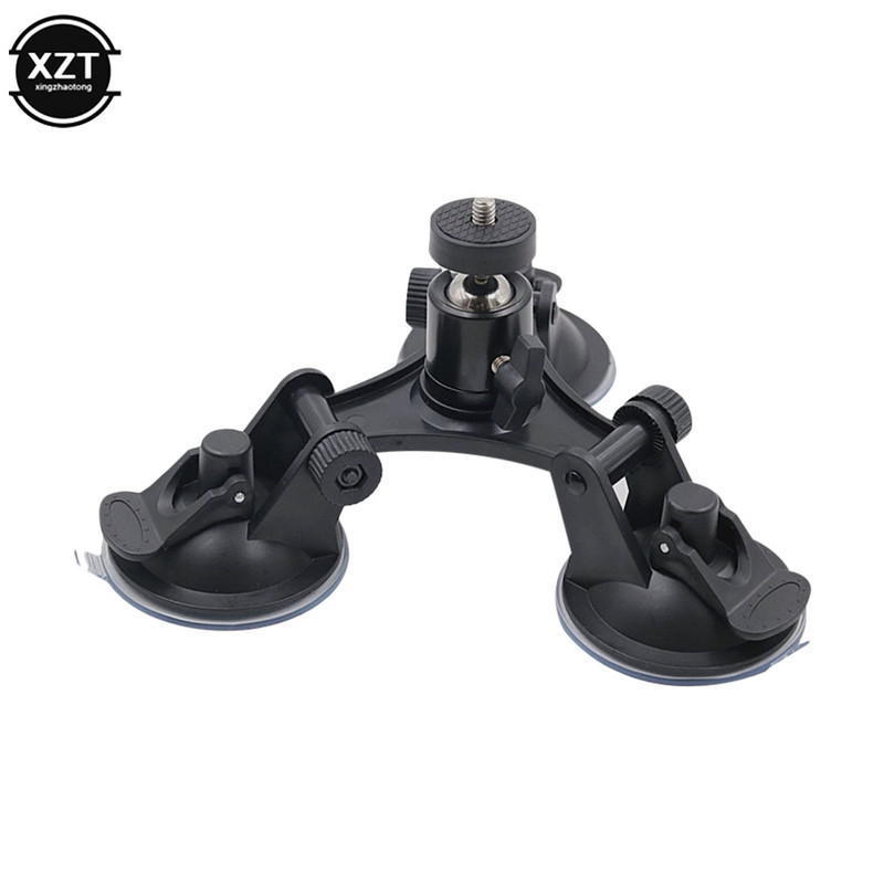 Autós tapadókorongos üvegtartó háromszög Alacsony szög + 1/4" állvány Adaptertartó Gopro hero7/6/5/2/3/3+/4 kameraszívó tartozék